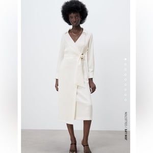 ZARA BUCKLE MIDI DRESS